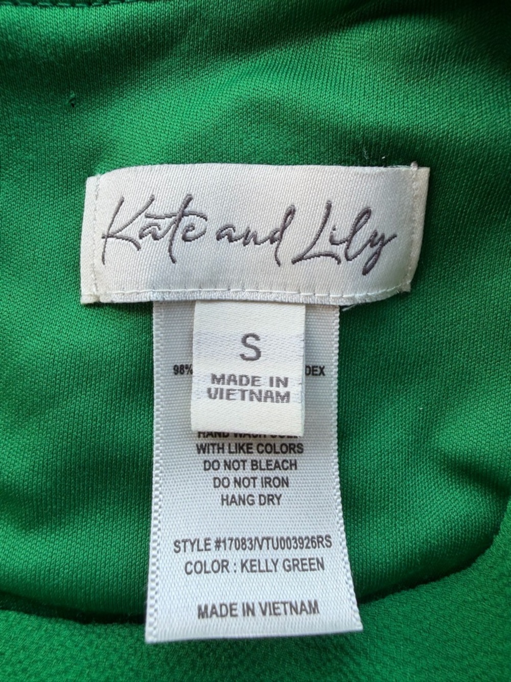 Green Tiered Puff-Sleeve Mini Dress Size S - Picture 6 of 7